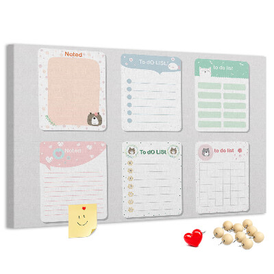 Prikbord kleurrijke notitieboekjes met een dierenmotief