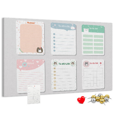 Prikbord kleurrijke notitieboekjes met een dierenmotief