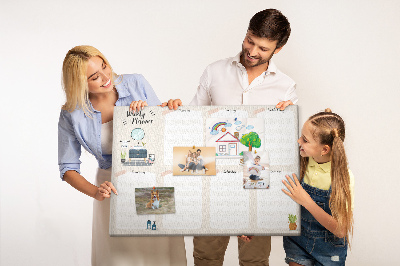 Kurkbord weekplanner met een minimalistisch design