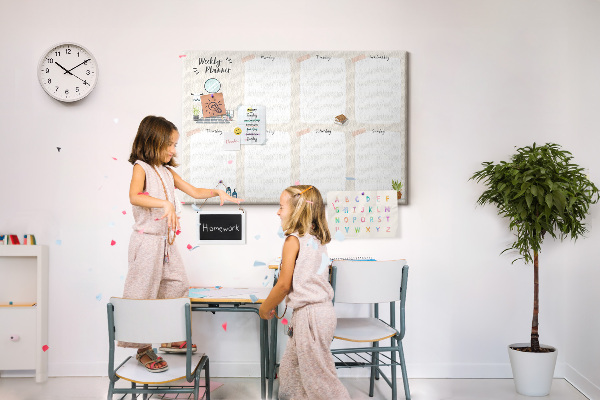 Kurkbord weekplanner met een minimalistisch design