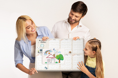 Kurkbord weekplanner met een minimalistisch design