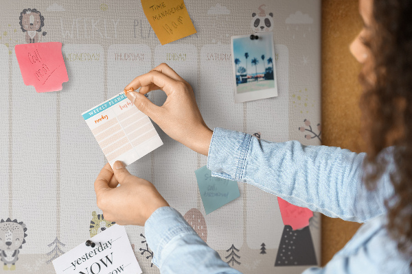 Weekplanner met bosdieren