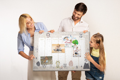 Weekplanner met bosdieren
