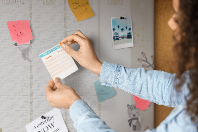 Weekplanner met bosdieren