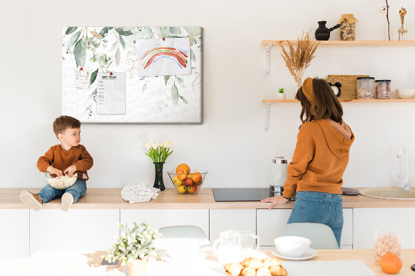 Kurkbord met fijne blaadjes in verschillende tinten groen