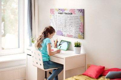 Kurkbord tropisch patroon met bladeren en stippen