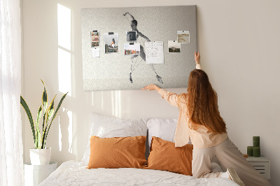 Kurkbord dansend silhouet met dunne lijnen