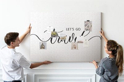 Kurk prikbord met een elegante reisinspiratie