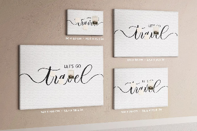 Kurk prikbord met een elegante reisinspiratie