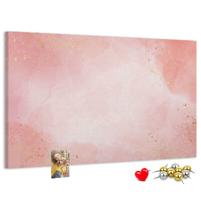 Prikbord roze achtergrond met subtiele gouden accenten
