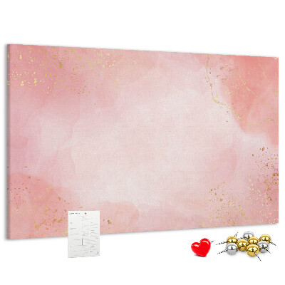 Prikbord roze achtergrond met subtiele gouden accenten