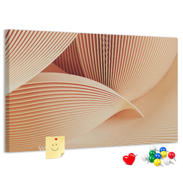 Prikbord golven in delicate beigetinten