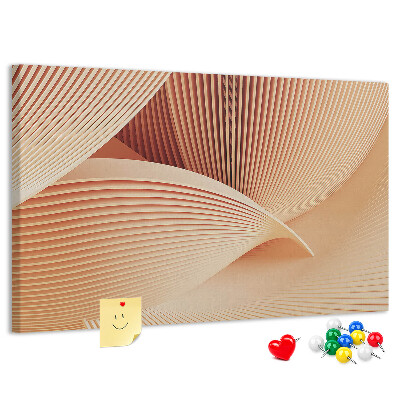 Prikbord golven in delicate beigetinten