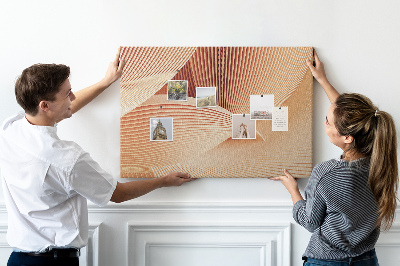 Prikbord golven in delicate beigetinten
