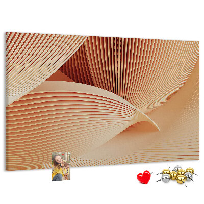 Prikbord golven in delicate beigetinten