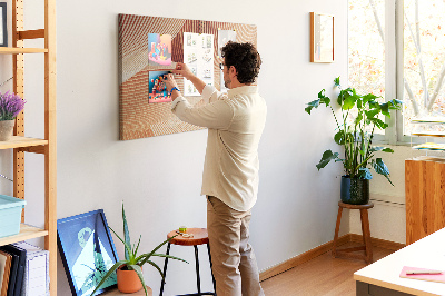Prikbord golven in delicate beigetinten