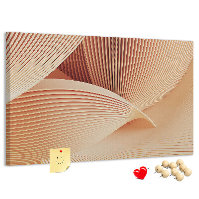Prikbord golven in delicate beigetinten