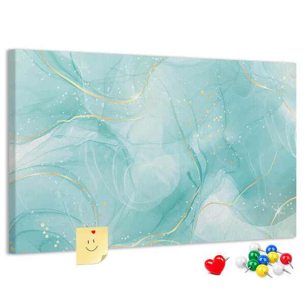 met fijne golven in turquoise tinten