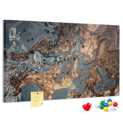 Kurkbord elegant patroon in goud- en blauwtinten