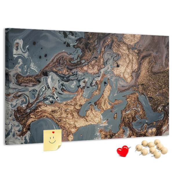 Kurkbord elegant patroon in goud- en blauwtinten