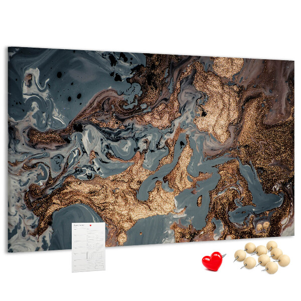 Kurkbord elegant patroon in goud- en blauwtinten