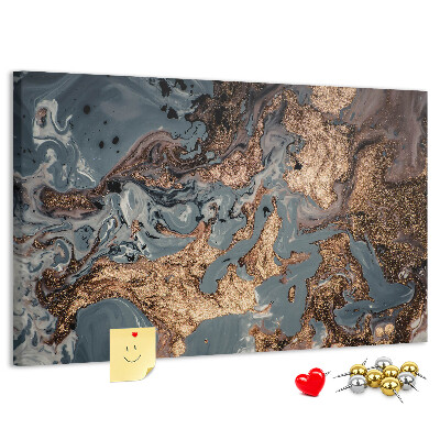 Kurkbord elegant patroon in goud- en blauwtinten