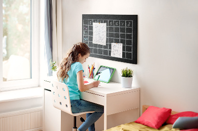 Prikbord met gekleurde blokken