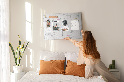 Kurk prikbord weekplanner met kleurrijke accenten
