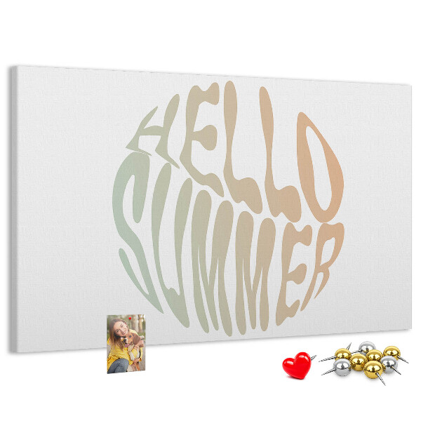 Prikbord een retro zomerse welkomstgroet