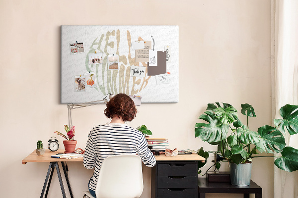 Prikbord een retro zomerse welkomstgroet