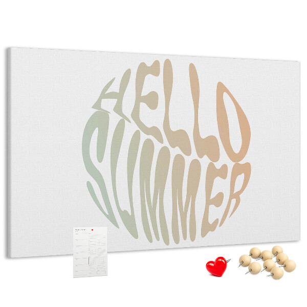 Prikbord een retro zomerse welkomstgroet