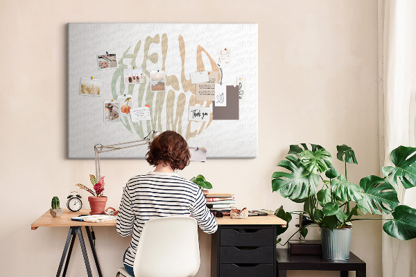 Prikbord een retro zomerse welkomstgroet