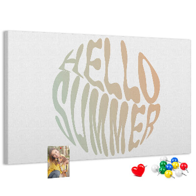 Prikbord een retro zomerse welkomstgroet
