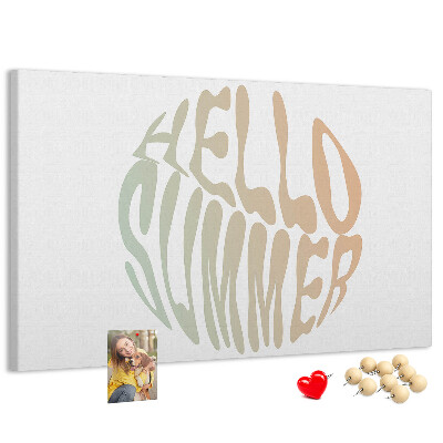 Prikbord een retro zomerse welkomstgroet