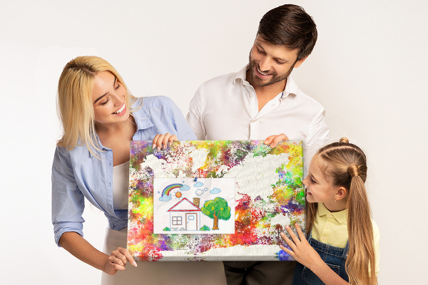 Kurkbord wereldkaart in aquarel-stijl