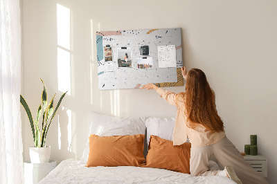 Prikbord kleurrijke kalender met abstracte patronen