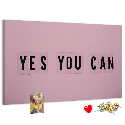 Kurkbord met thema positief denken en motivatie