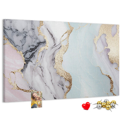 Kurkbord met elegant marmerpatroon en gouden accenten