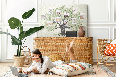 Kurkbord boommotief met groene bladeren