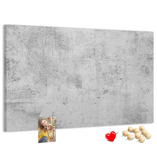 Kurk prikbord met een grijze betonlook en textuur