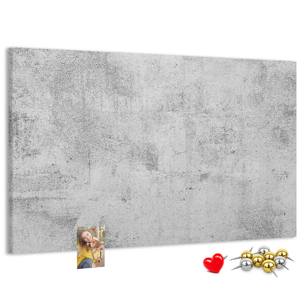 Kurk prikbord met een grijze betonlook en textuur