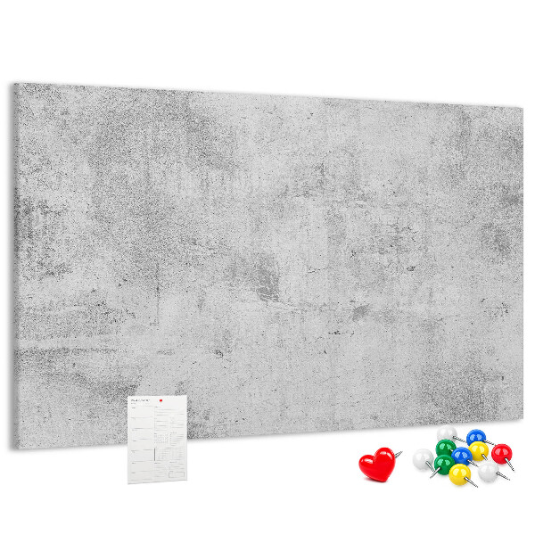 Kurk prikbord met een grijze betonlook en textuur