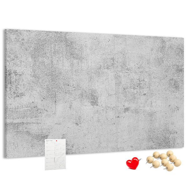 Kurk prikbord met een grijze betonlook en textuur
