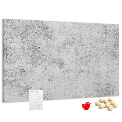 Kurk prikbord met een grijze betonlook en textuur