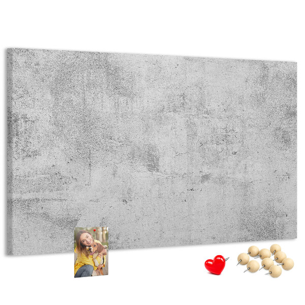 Kurk prikbord met een grijze betonlook en textuur