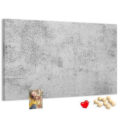 Kurk prikbord met een grijze betonlook en textuur