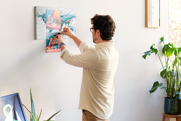 Kurkbord wereldkaart met aquarel design
