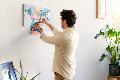 Kurkbord wereldkaart met aquarel design