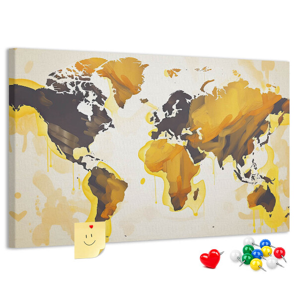 abstracte wereldkaart in warme kleuren