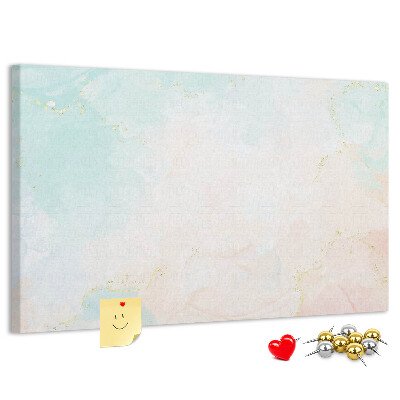 Kurkbord met fijne pastelkleurige stippen en gouden accenten